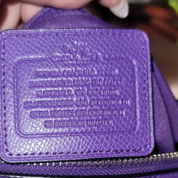 Coach Vibrant Purple Leather Satchel - Picture 15 of 16